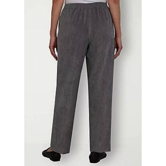 Alfred Dunner Classics Straight Leg Corduroy Pants Size 14 Short Gray - Picture 2 of 11